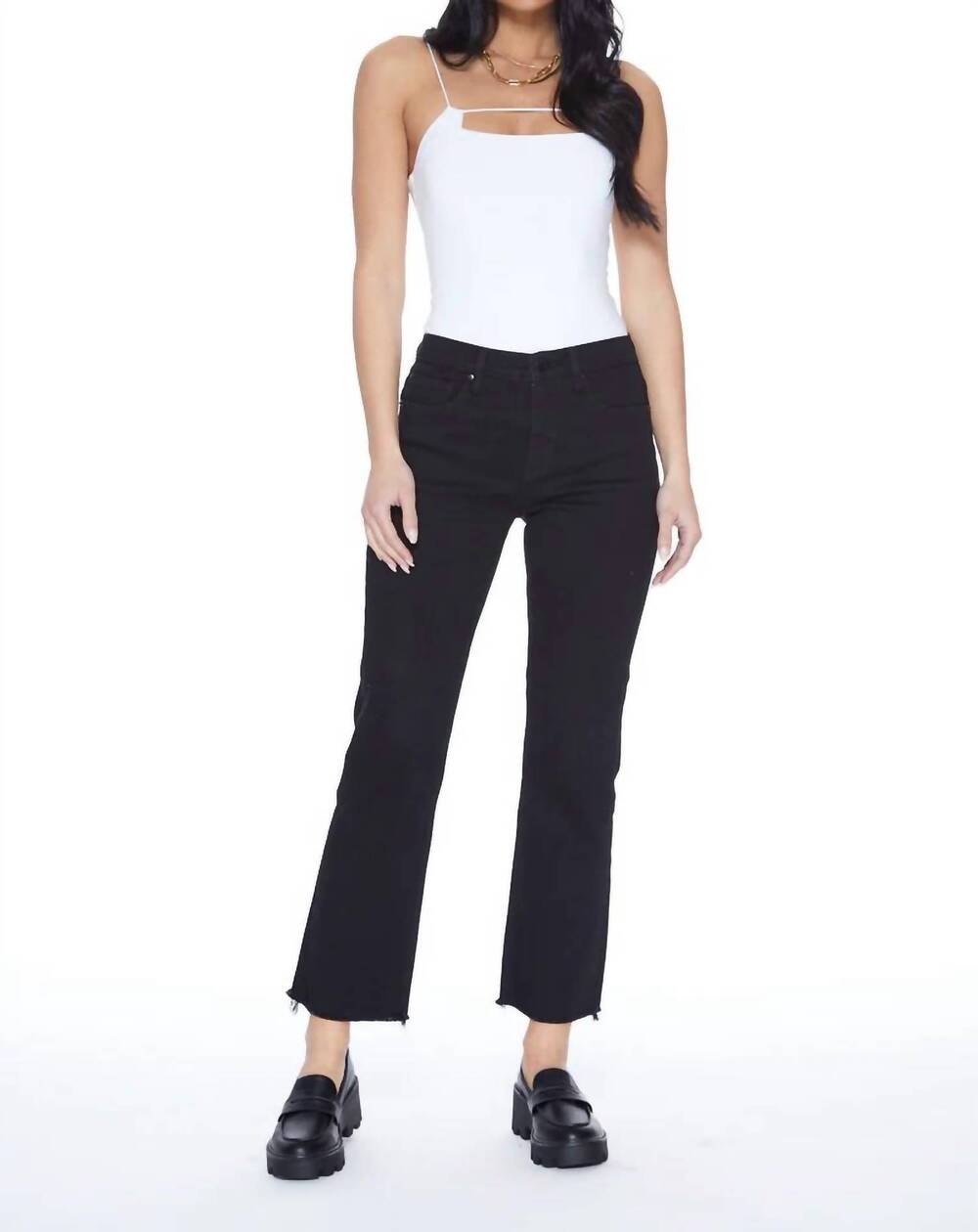 NEW BLUE REVIVAL quinn recycled midrise jeans in black
